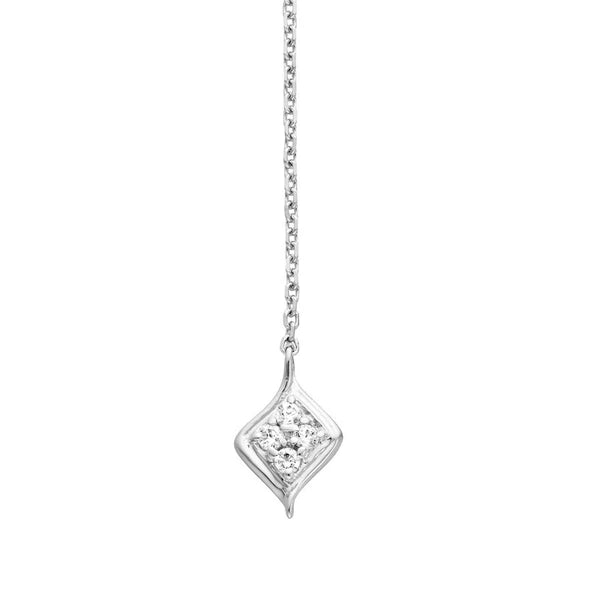 CZ Bar Dangle Double Sided Earrings