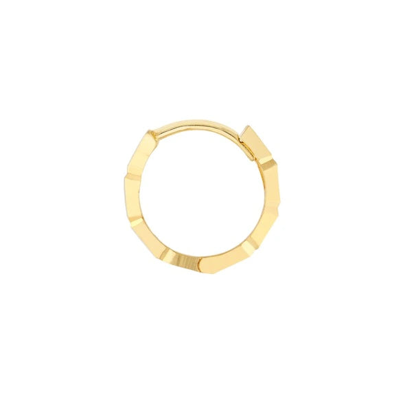Block Pattern Hoop Earrings