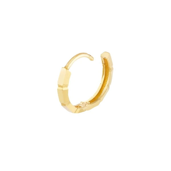 Block Pattern Hoop Earrings