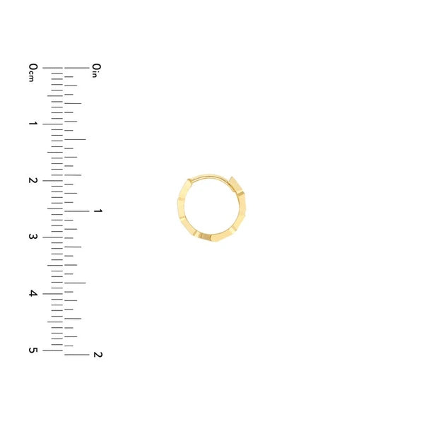 Block Pattern Hoop Earrings