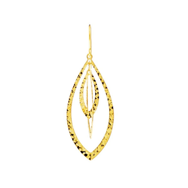 Triple Marquise Earrings on Fish Hook