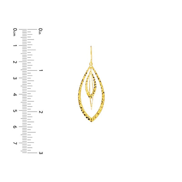 Triple Marquise Earrings on Fish Hook