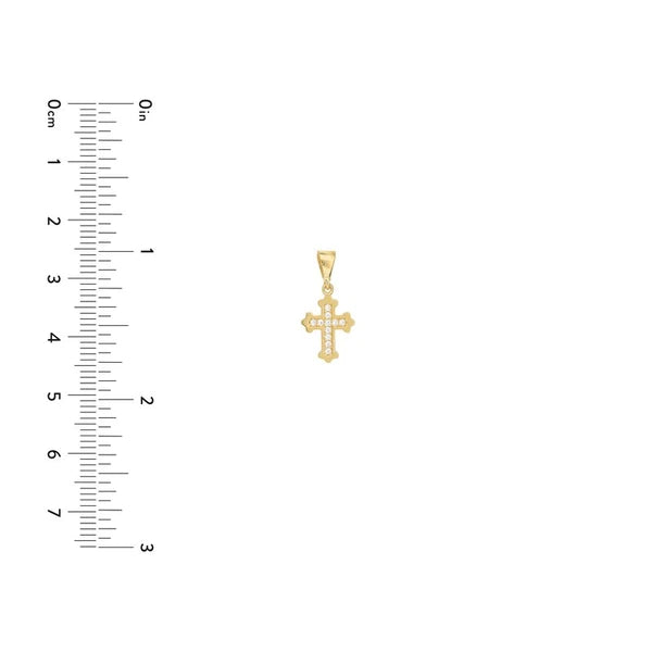 Fleury Mini CZ Cross Pendant