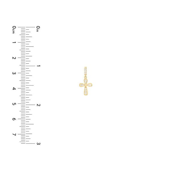 Graduating Mini CZ Cross Pendant
