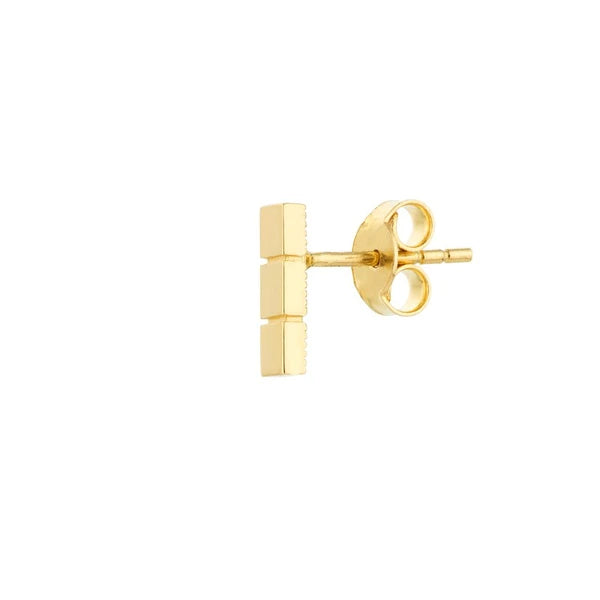 Triple Square Bar Stud Earrings
