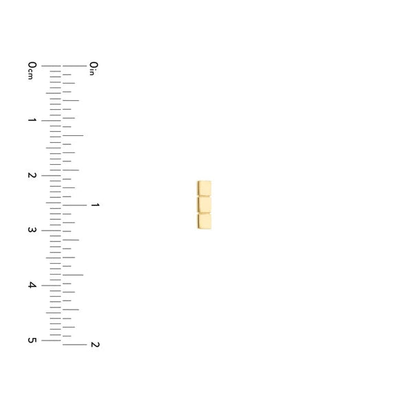 Triple Square Bar Stud Earrings