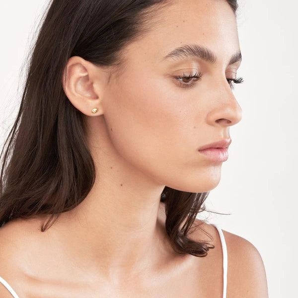 Oval Dome Stud Earrings on Post Back