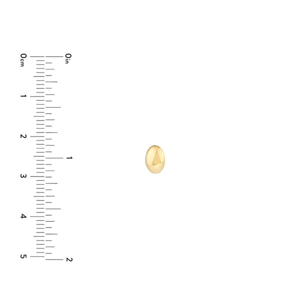 Oval Dome Stud Earrings on Post Back