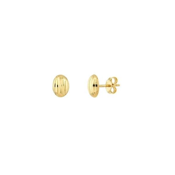 D/C Oval Dome Stud Earrings on Post Back