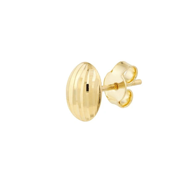 D/C Oval Dome Stud Earrings on Post Back