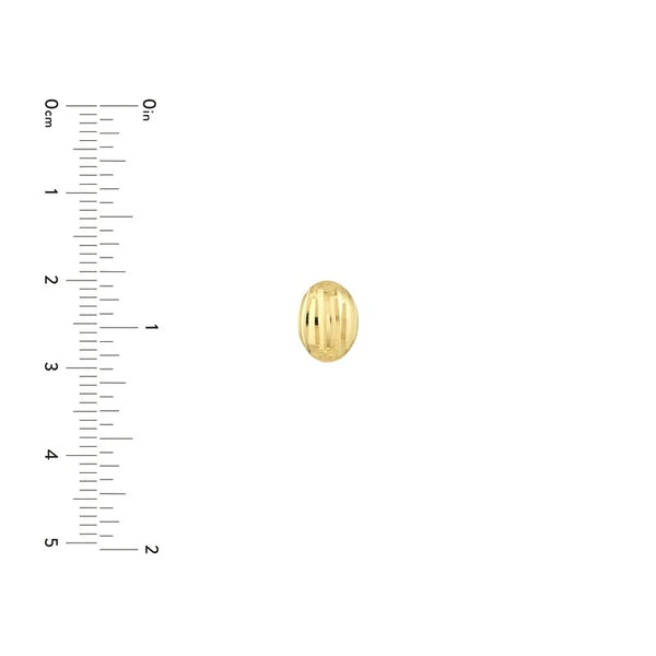 D/C Oval Dome Stud Earrings on Post Back