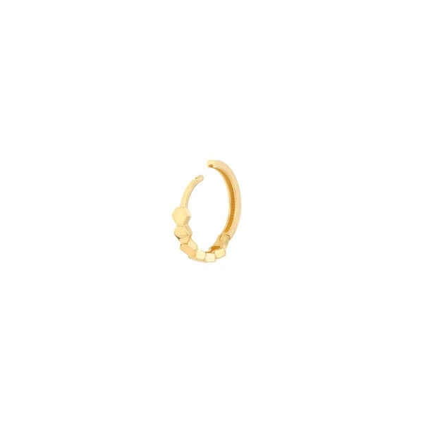Honeycomb Huggie Hoop Earrings