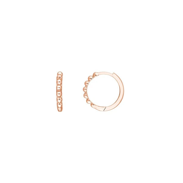 Beaded Huggie Hoop Earrings