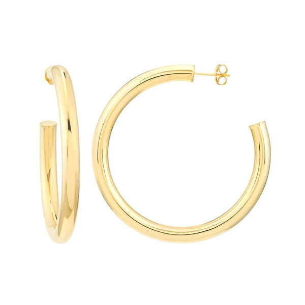 5mm x 50mm Tube Hoop Earrings
