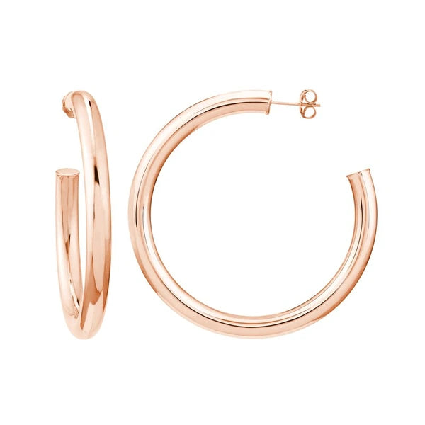 5mm x 50mm Tube Hoop Earrings