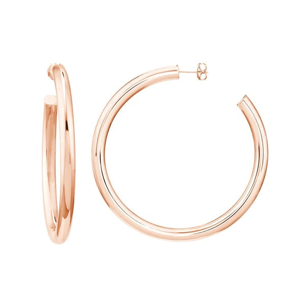 5mm x 60mm Tube Hoop Earrings