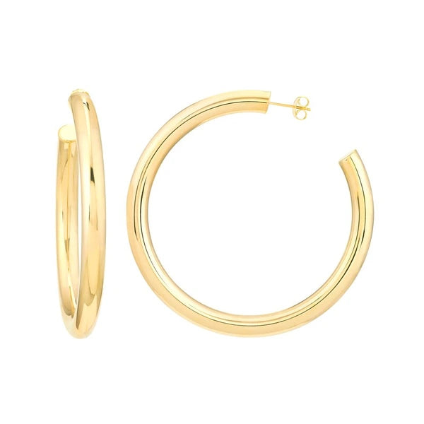 6mm x 60mm Tube Hoop Earrings