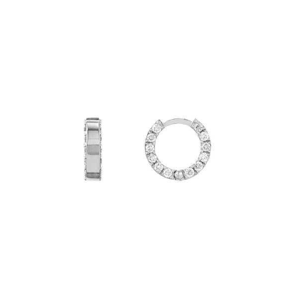 5/8tcw Diamond 10mm Hoop Earrings