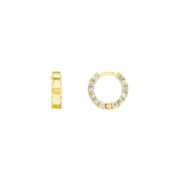 5/8tcw Diamond 10mm Hoop Earrings