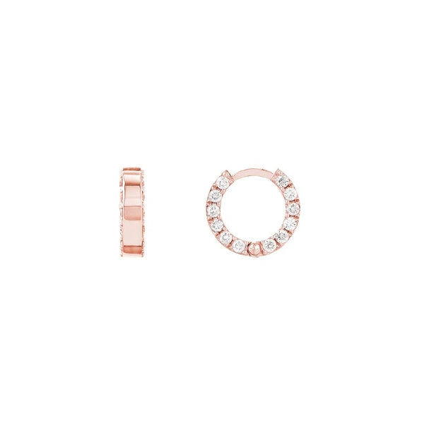 5/8tcw Diamond 10mm Hoop Earrings