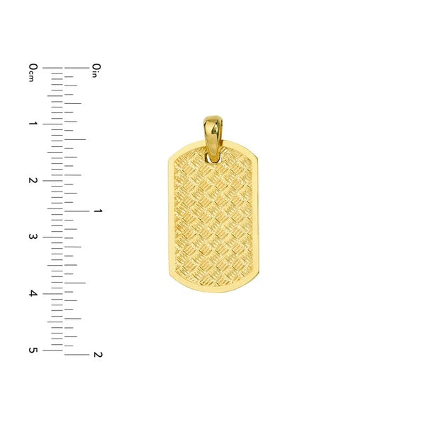 Basket Weave Design Dog Tag Pendant