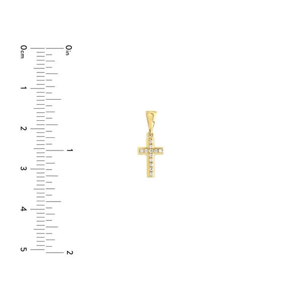1/15tcw Diamond Mini Cross Pendant