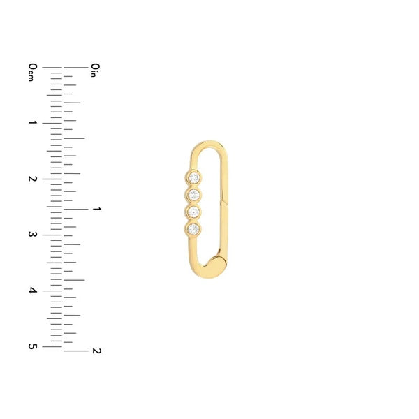 Diamond Designer Quartet Push Clasp
