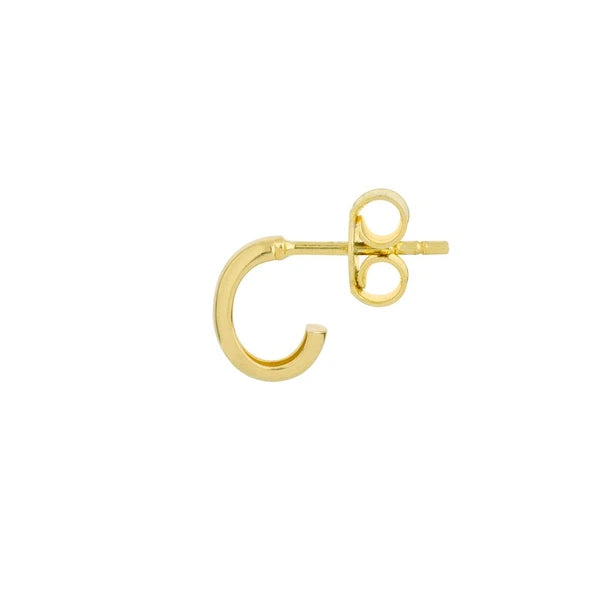 J-Shaped Mini Huggie Earrings