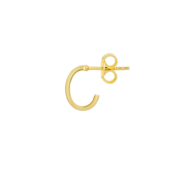 J-Shaped Huggie Earrings