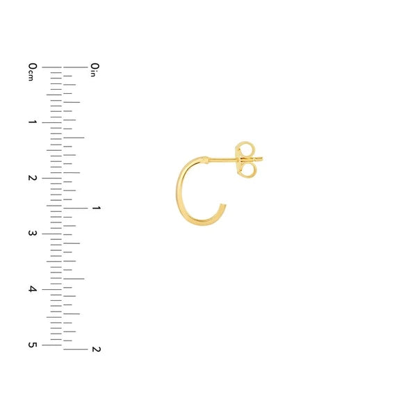 12.75mm Medium J Hoop Earring