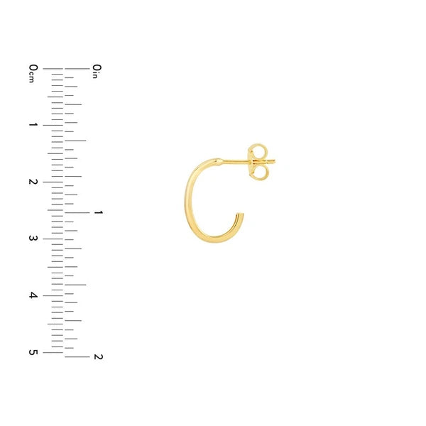 15mm Large J Hoop Earring