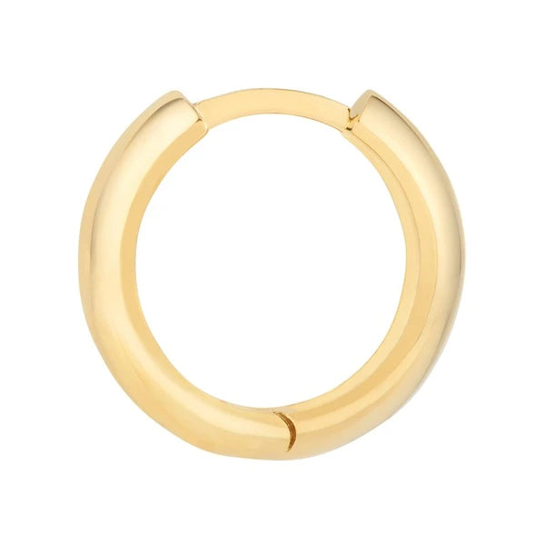 Polished Wide Huggie Earrings