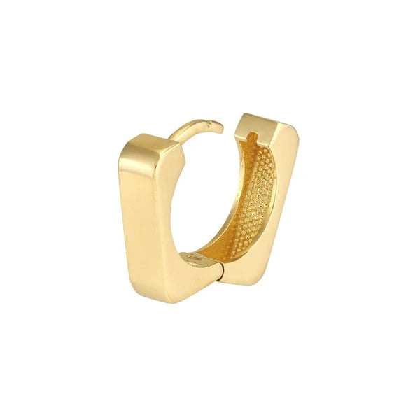 12.30mm Square Huggie Earrings
