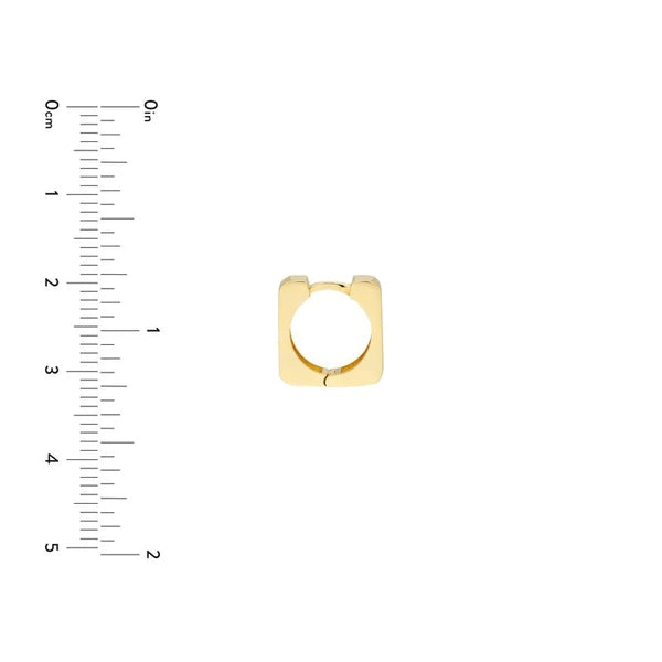 12.30mm Square Huggie Earrings