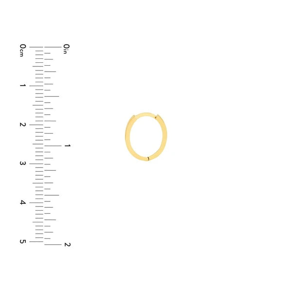 3.5mm Oval Hoop Earrings