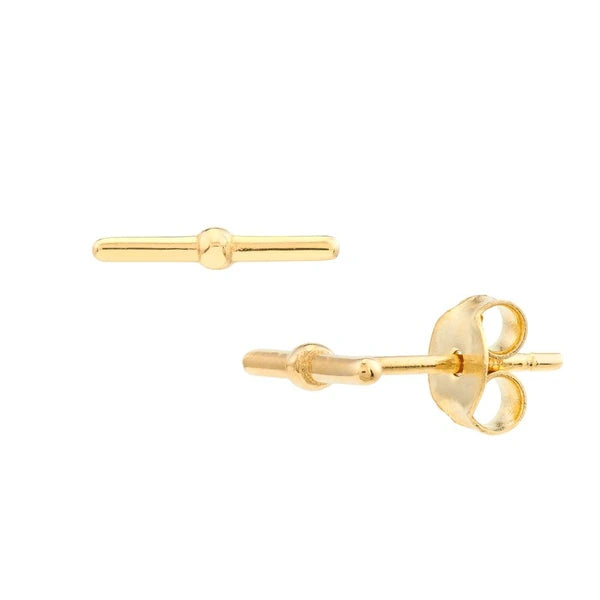 Polished Bar Stud Earrings