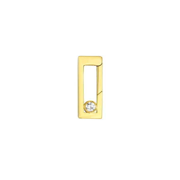 Diamond Bevel Rectangular Push Lock