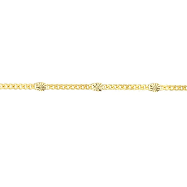 D/C Stations on Curb Chain Adjustable Anklet