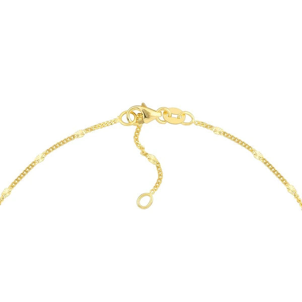 D/C Stations on Curb Chain Adjustable Anklet