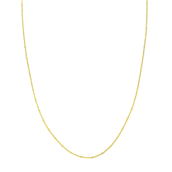 Curb Saturn Chain with Diamond-Cut Stations