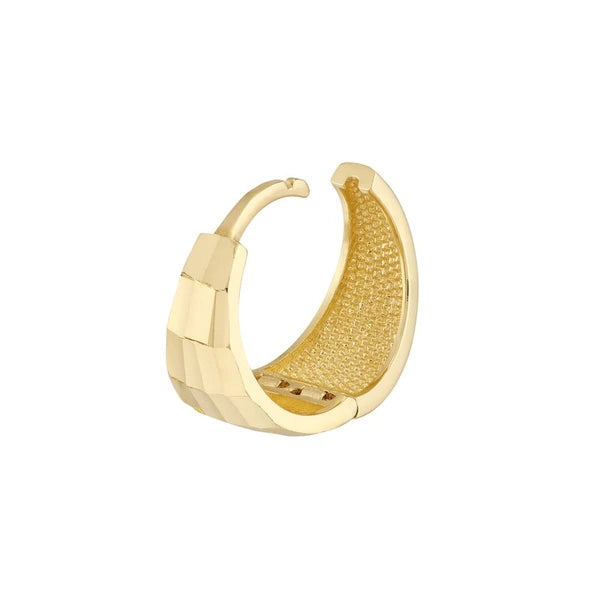 Mirror D/C Tapered Reversible Hoop Earrings