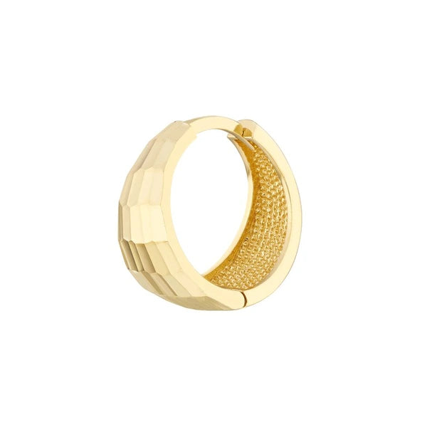 Mirror D/C Tapered Reversible Hoop Earrings