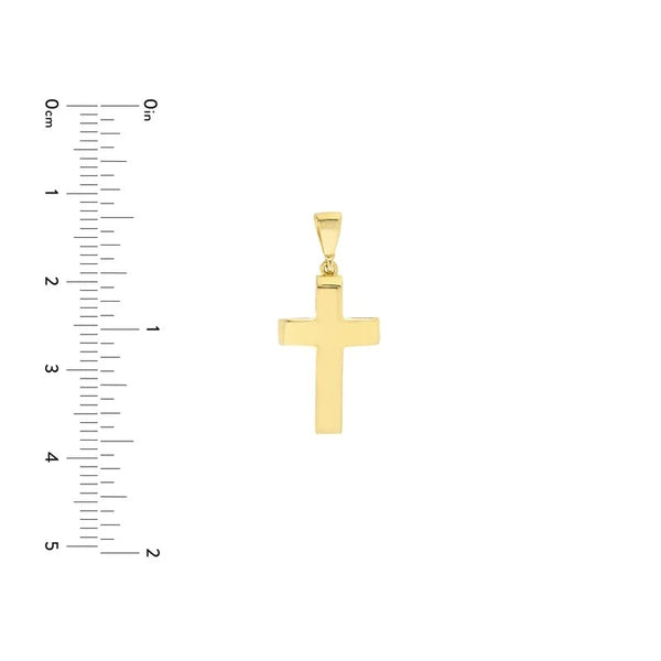 3D Cross Pendant with Design Back