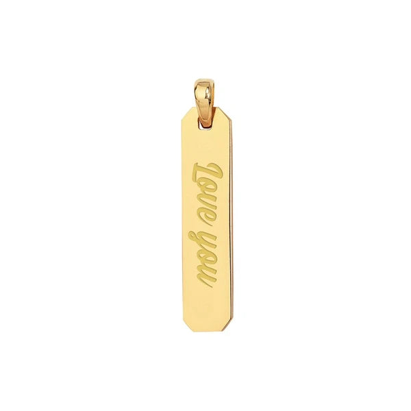 Fancy Elongated Octagon Bar Pendant