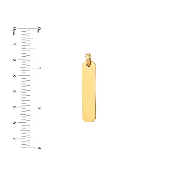 Fancy Elongated Octagon Bar Pendant