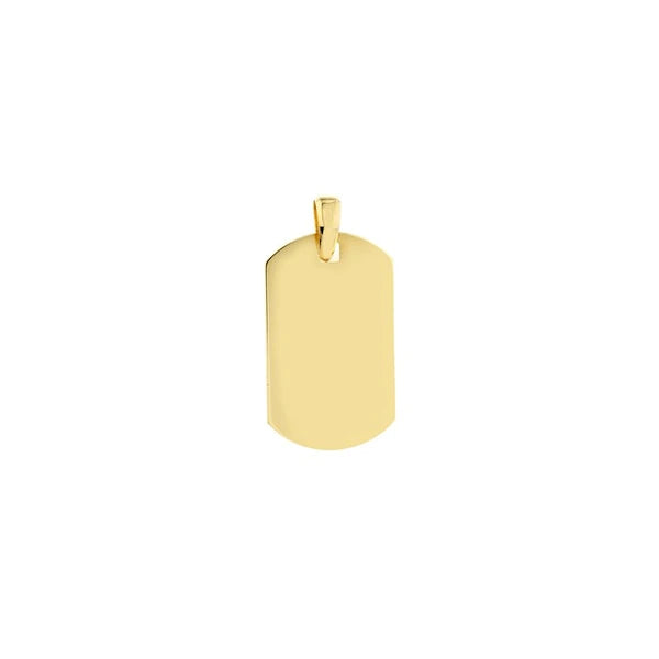 Ribbed Dog Tag Pendant