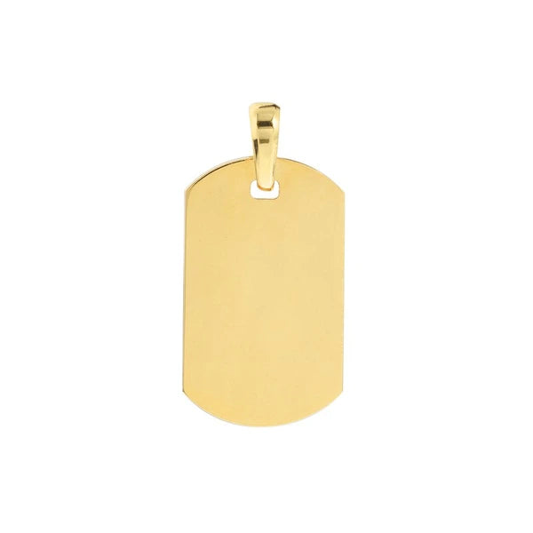 Fancy Black EN/Amel Dog Tag with Border Pendant
