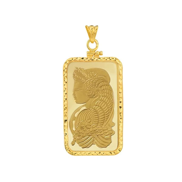 Pamp Suisse Lady FortuN/A 1 Oz Diamond Cut Coin Bezel