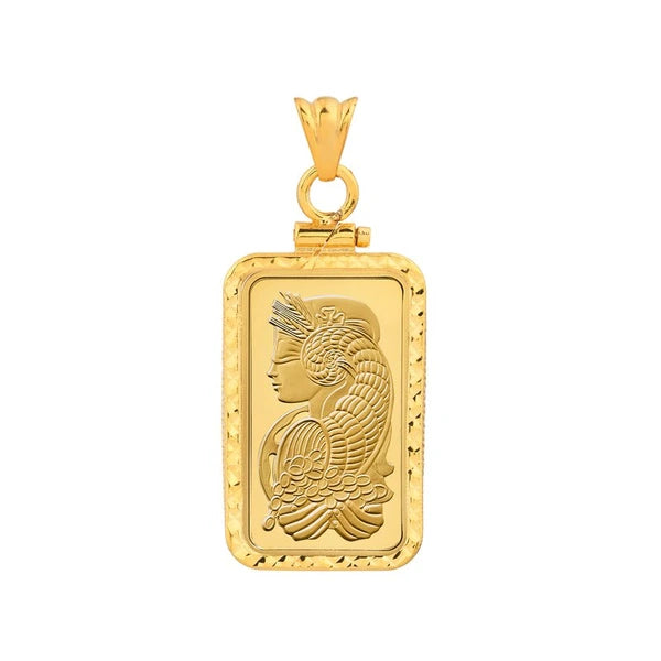 Pamp Suisse Lady FortuN/A 10gr Diamond Cut Coin Bezel
