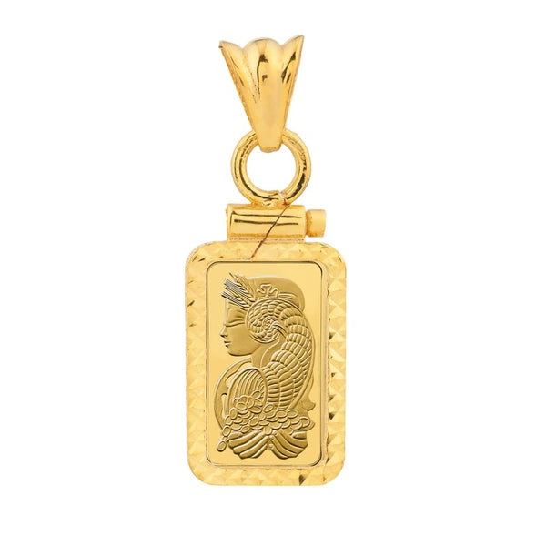 Pamp Suisse Lady FortuN/A 1gr Diamond Cut Coin Bezel